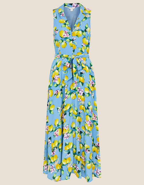 Libra Lemon Midi Dress Blue Evening Dresses Monsoon Global