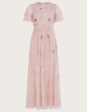 Catherine Embellished Shorter Length Dress , Pink (BLUSH), large