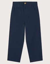 Straight Chino Trousers, Blue (NAVY), large