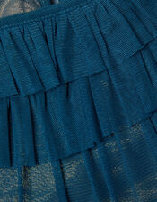 Christmas Tree Trapeze Dress with Recycled Polyester, Teal (TEAL), large