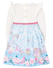 Baby Tea Party 2-in-1 Dress in Organic Cotton, Ivory (IVORY), large
