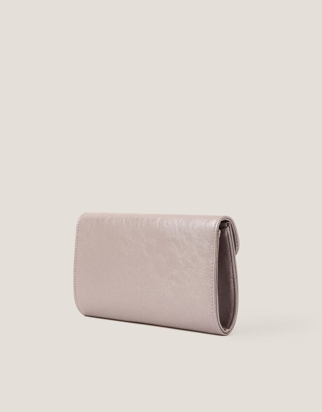 Sia Diamante Bow Clutch Bag, DARK SILVER (DARK SILVER), large