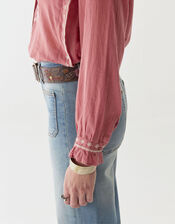 Maison Hotel Phillipa Embroidered Blouse, Orange (CORAL), large