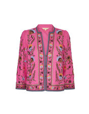 East Suzani Embroidered Jacket, Pink (PINK), large