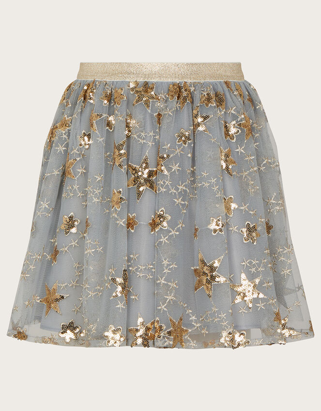Land of Wonder Superstar Embellished Skirt, Grey (GREY), large
