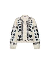 Fabienne Chapot Heart Quilted Jacket, White (WHITE), large