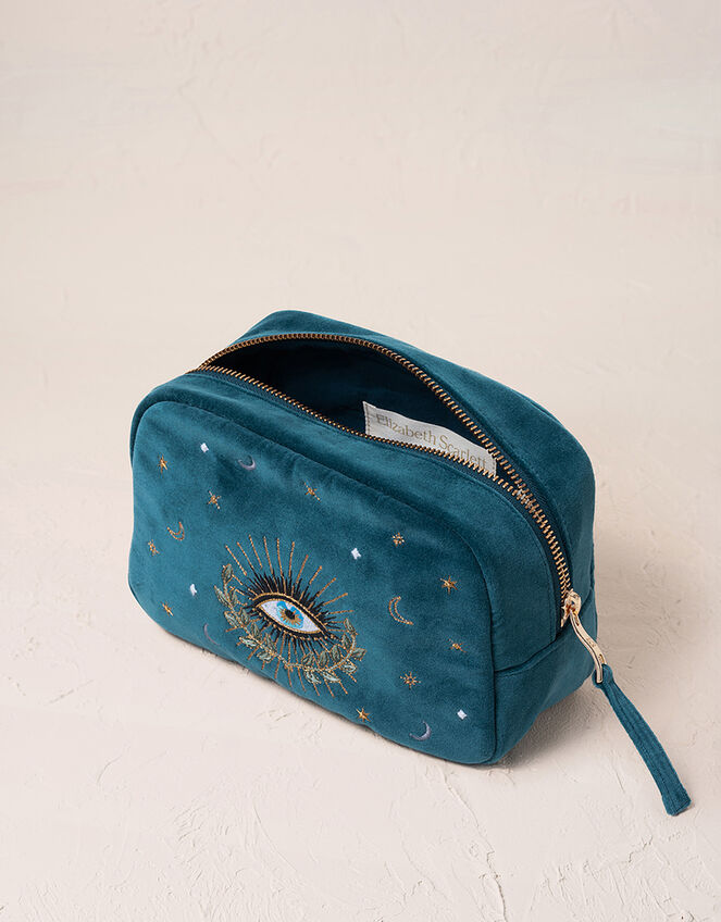 Elizabeth Scarlet Celestial Eye Velvet Make Up Bag, , large
