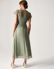 Monica Lace Midi Bridesmaid Dress, Green (PALE GREEN), large