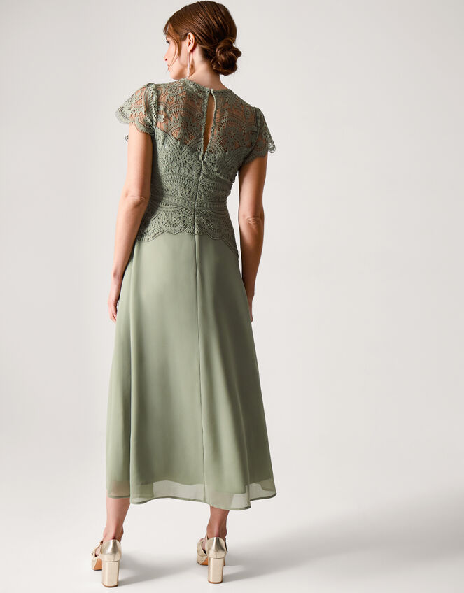 Monica Lace Midi Bridesmaid Dress, Green (PALE GREEN), large