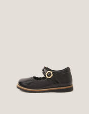 Toddler Leather Mary Janes, Black (BLACK), large