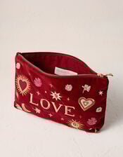 Elizabeth Scarlett Love Charm Velvet Pouch, , large
