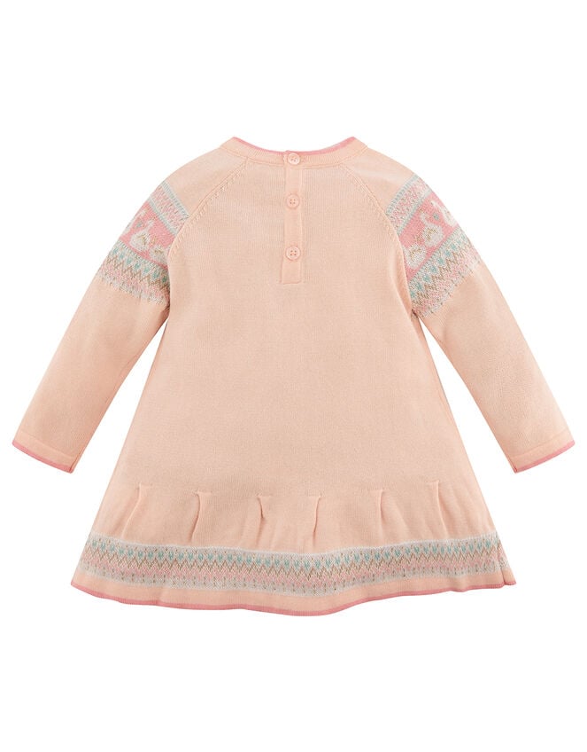Newborn Baby Swan Knit Dress, Pink (PINK), large