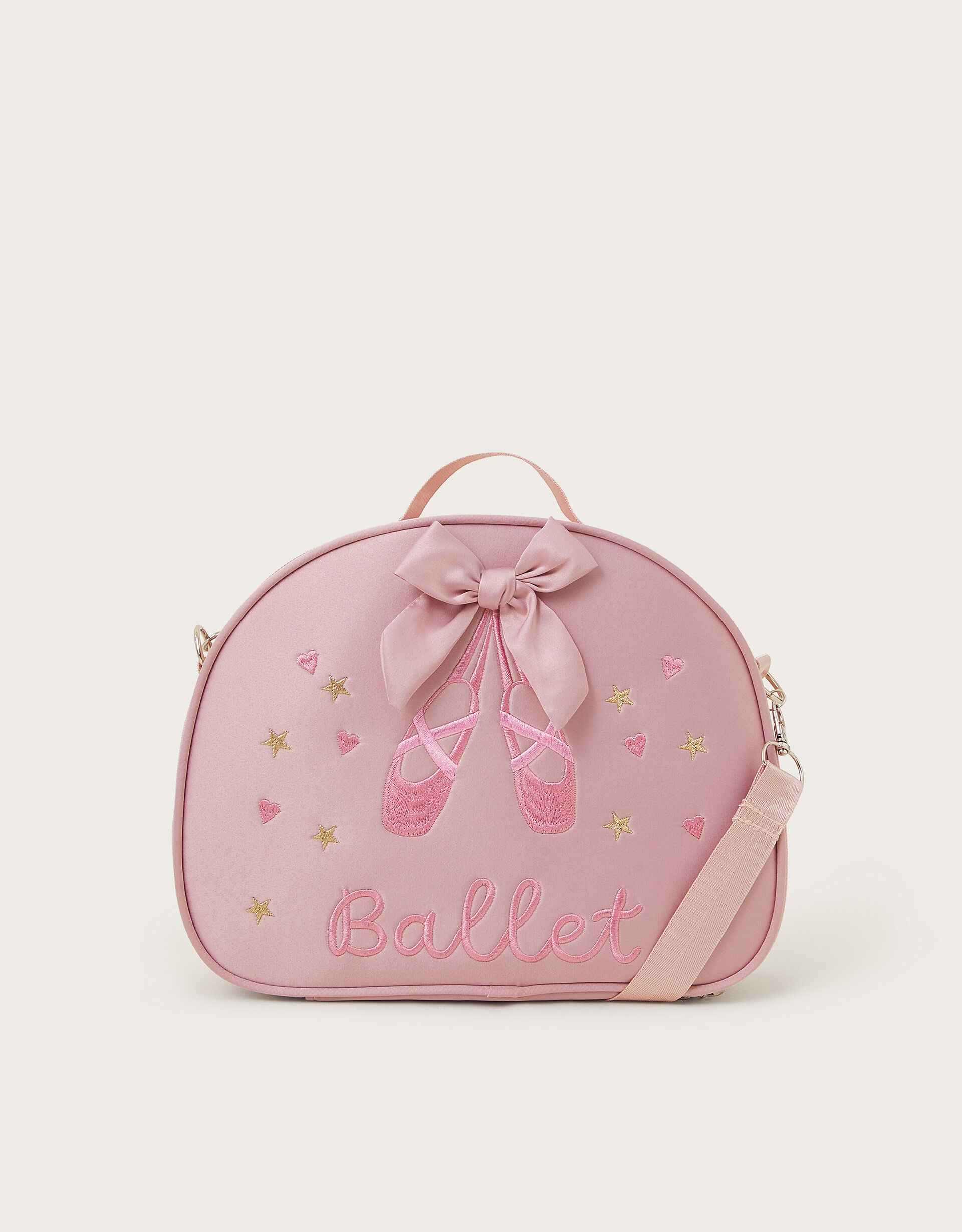 Embroidered Satin Ballet Shoe Bag