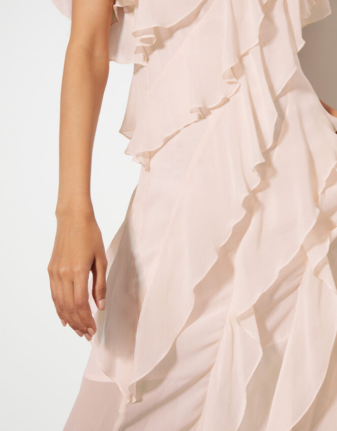 Renata Ruffle Maxi Dress, Pink (BLUSH), large