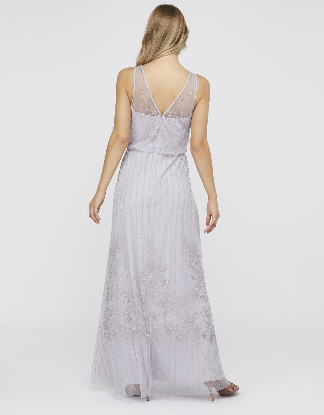 purple embellished maxi dress