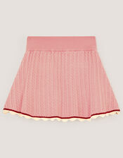 Embellished Cable Knit Skirt, Pink (PINK), large