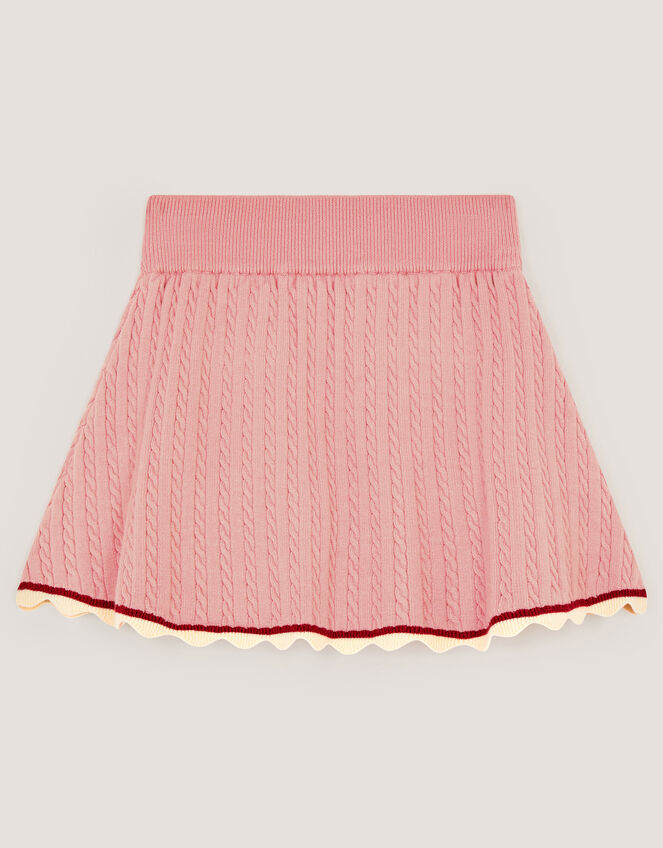 Embellished Cable Knit Skirt, Pink (PINK), large
