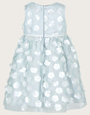 Baby Orla 3D Flower Dress, Silver (SILVER), large