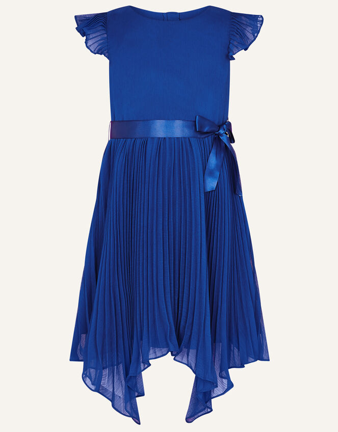 Rubina Pleated Dress, Blue (BLUE), large