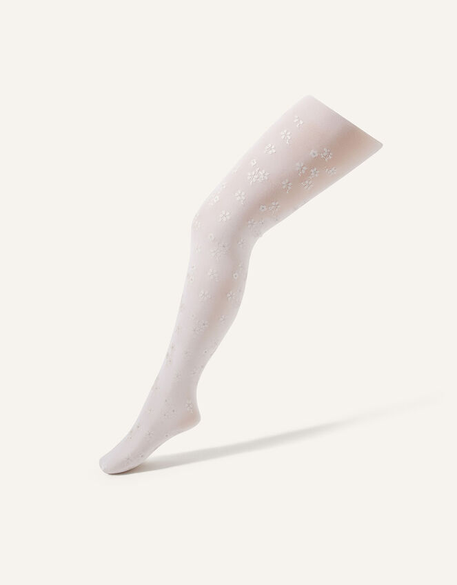 Floral Print Tights, Pink (PINK), large