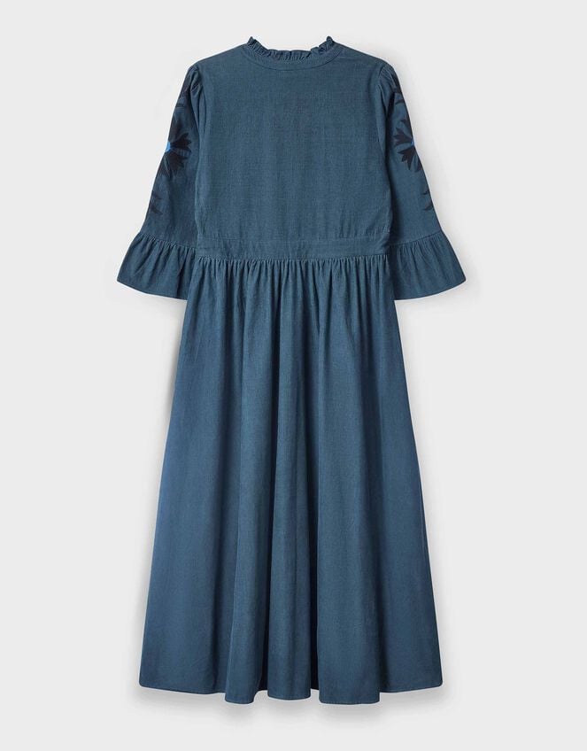 East Odelia Floral Embroidered Maxi Dress, Blue (NAVY), large