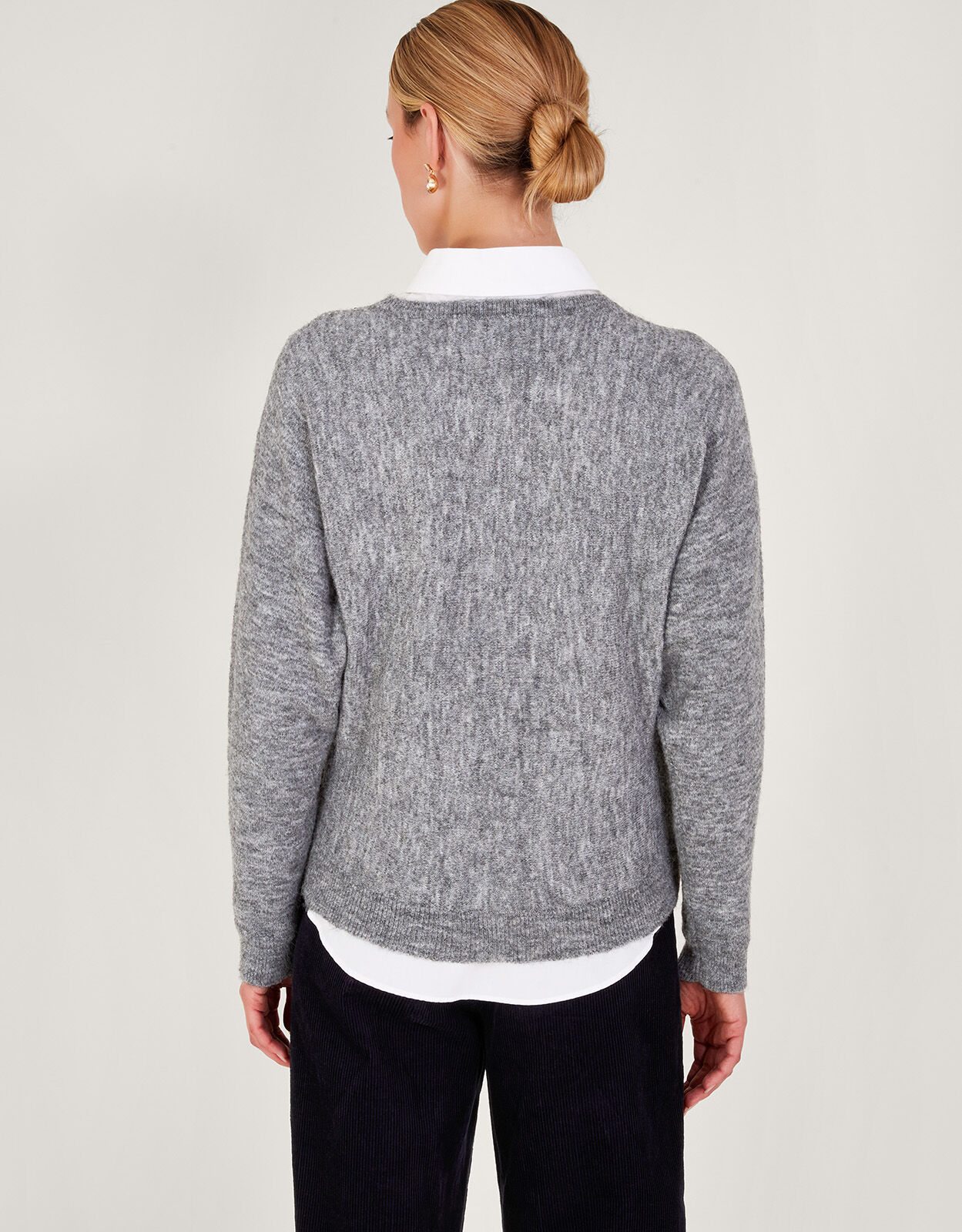 Grey embellished jumper store