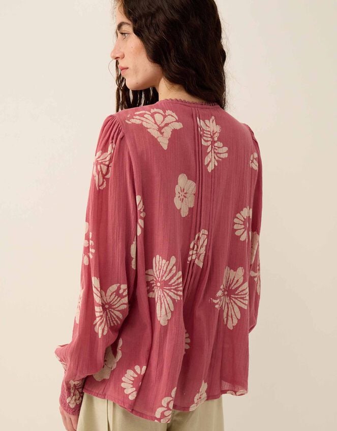 East Kris Hand Batik Blouse, Pink (PINK), large