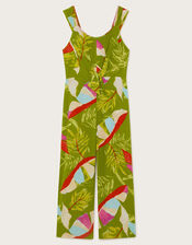 MINI ME Tie Jumpsuit, Green (KHAKI), large