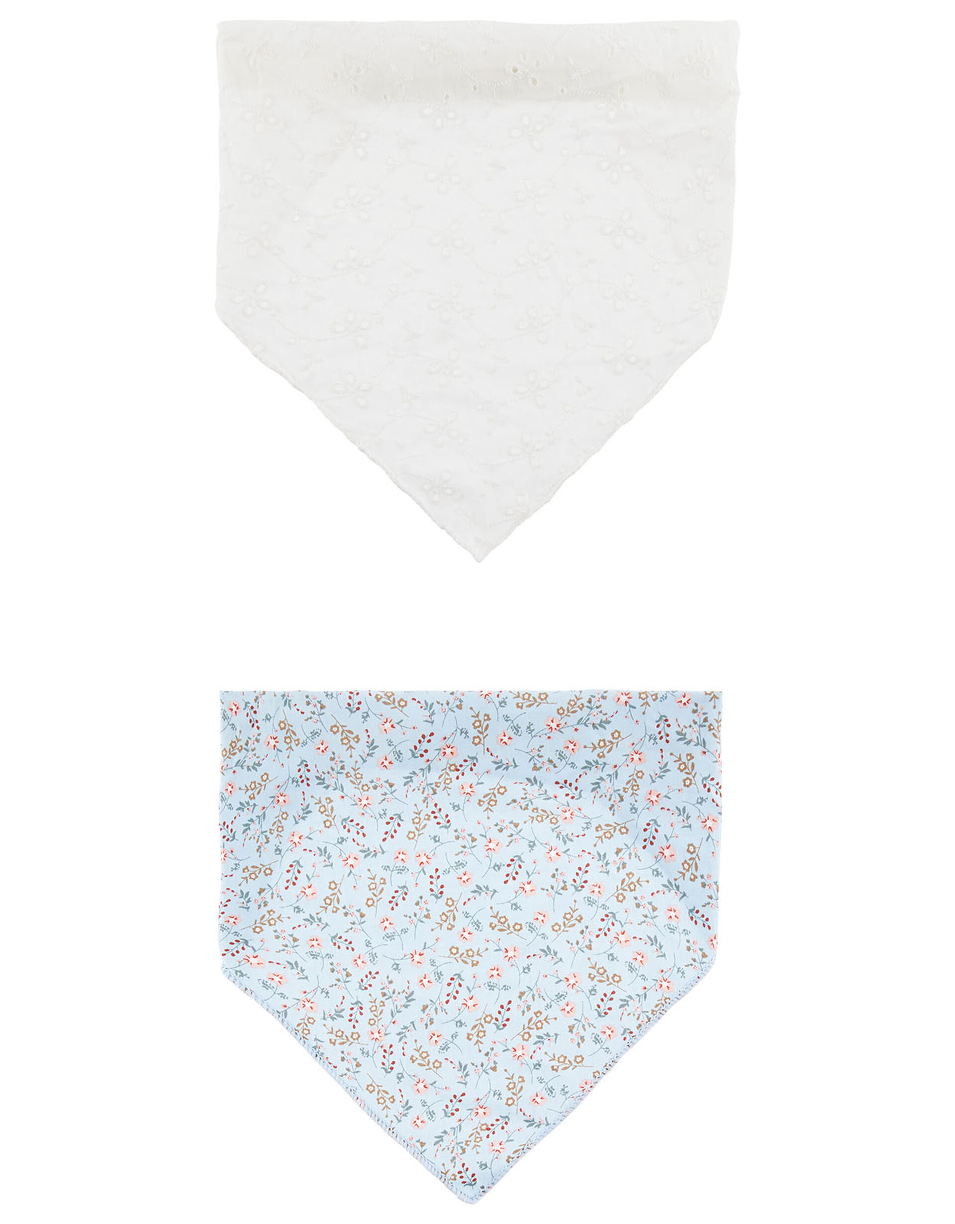 Floral and Broderie Head Scarf Set, , large