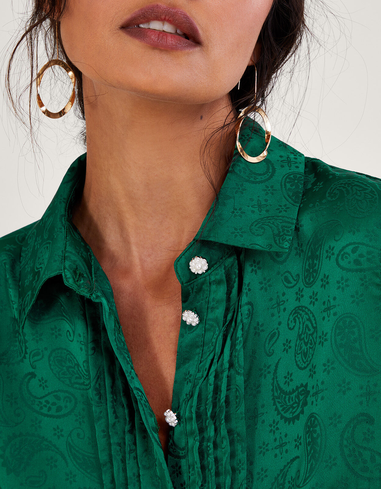 Satin print blouse hot sale