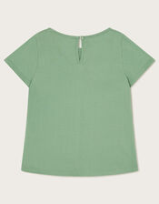 Floral Garden Stamp T-Shirt, Green (GREEN), large