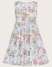 London Print Dress, Ivory (IVORY), large