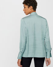 Sandi Wrap Blouse, Teal (DUCK EGG), large
