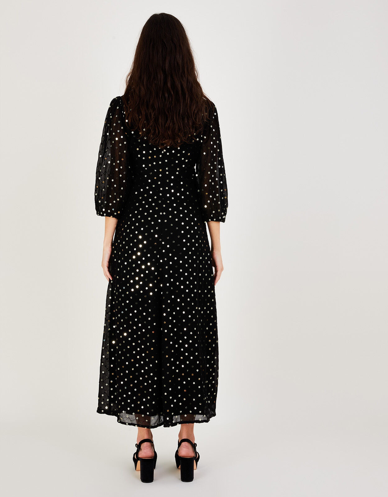 Monsoon saturn sequin midi dress top
