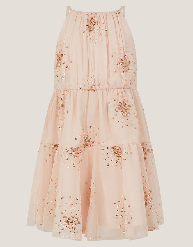 Tilly Sequin Tiered Party Dress, Pink (PINK), large