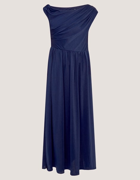 Avery Cowl Neck Prom Dress, Blue (NAVY), large