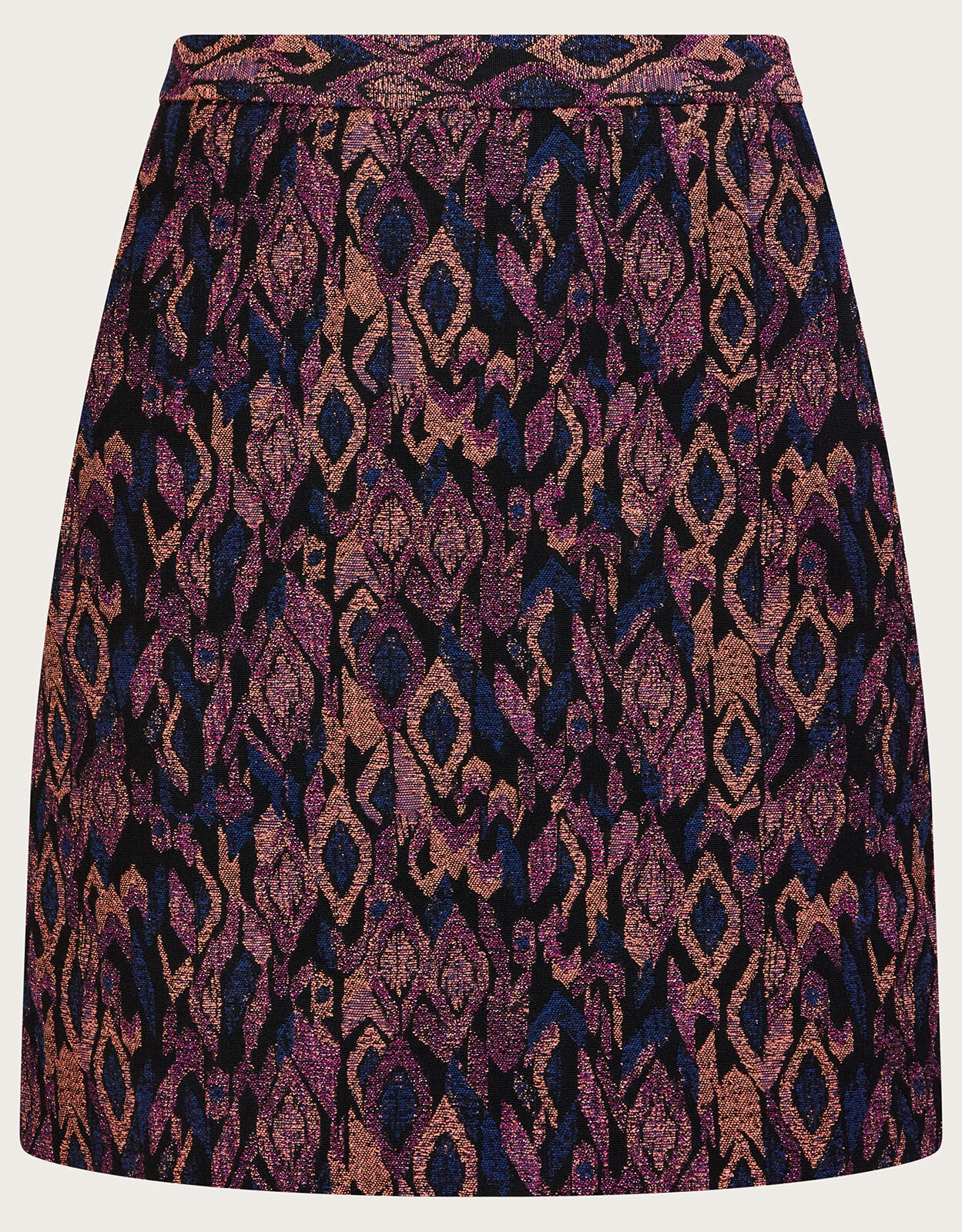 Joanne Metallic Jacquard Skirt Purple Skirts Monsoon ROI