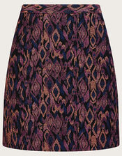 Joanne Metallic Jacquard Skirt, Purple (PURPLE), large