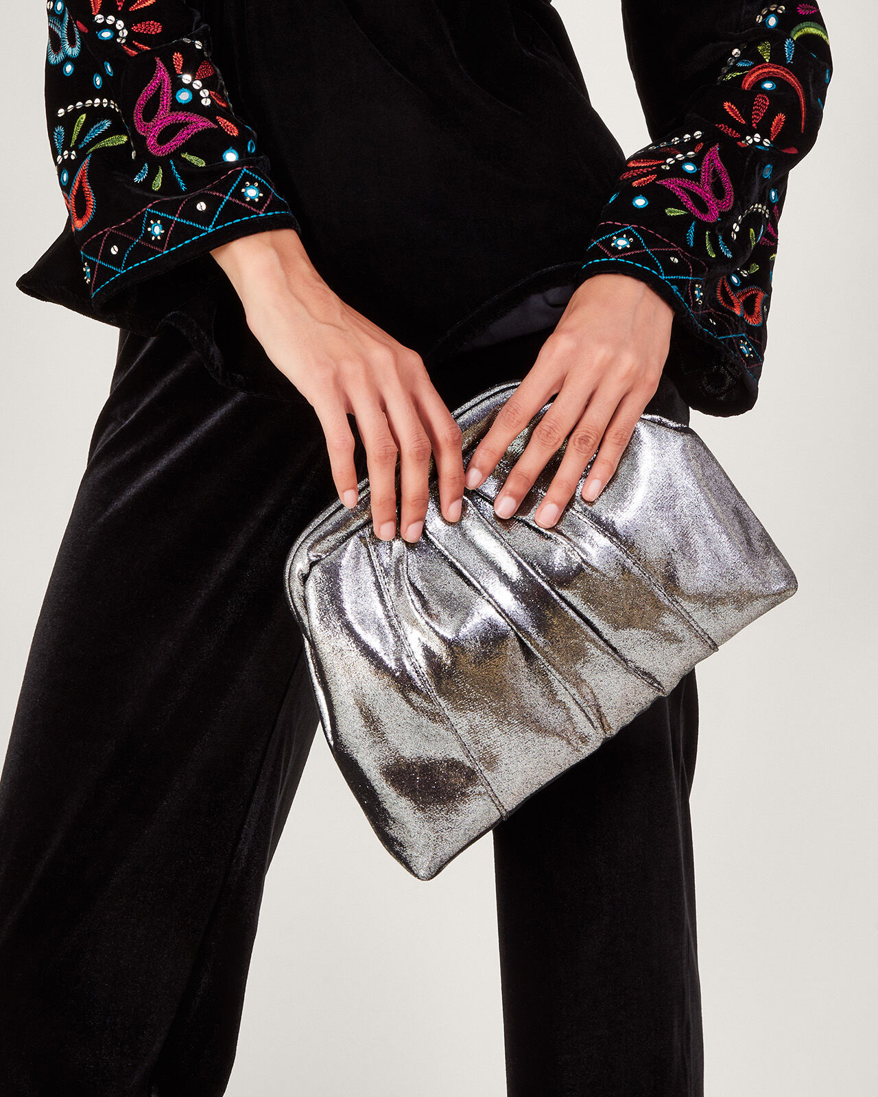 Metallic Slouch Bag