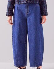 East Ozla Denim Barrel Trousers, Blue (DENIM), large