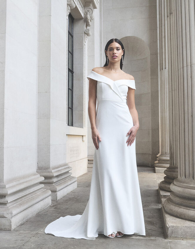 Nancy Bardot Bridal Maxi Dress Ivory | Wedding Dresses | Monsoon Global.