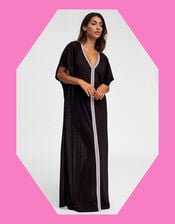 Pitusa Inca Abaya Maxi Sundress, Black (BLACK WHITE), large