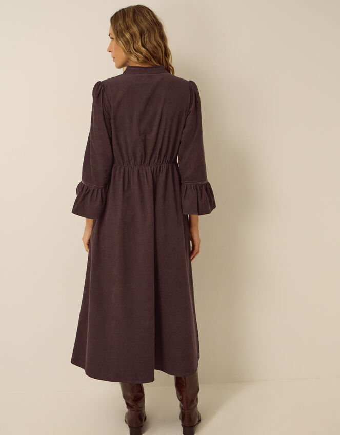 Valerie Corduroy Midi Dress, Brown (CHOCOLATE), large