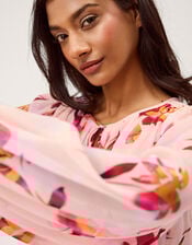 Mabel Long Sleeve Floral Maxi Dress, Pink (PINK), large