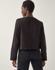 Lola Embellished Tie Front Jacket, Black (BLACK), large