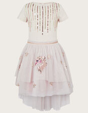 Disco Horse High Low Dress, Nude (NUDE), large