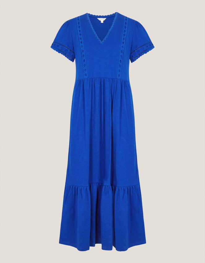 Tanitha Lace Jersey Midi Dress, Blue (COBALT), large