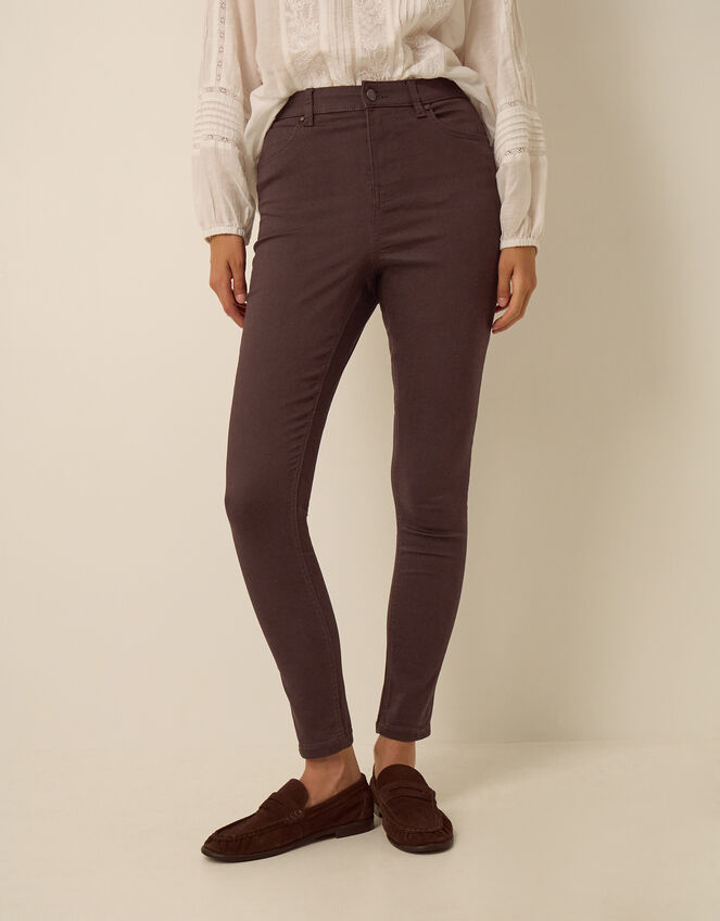 Nadine Skinny Jeans, Brown (CHOCOLATE), large