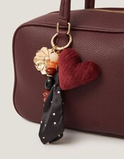 Heart & Polka Dot Scarf Bag Charm, , large