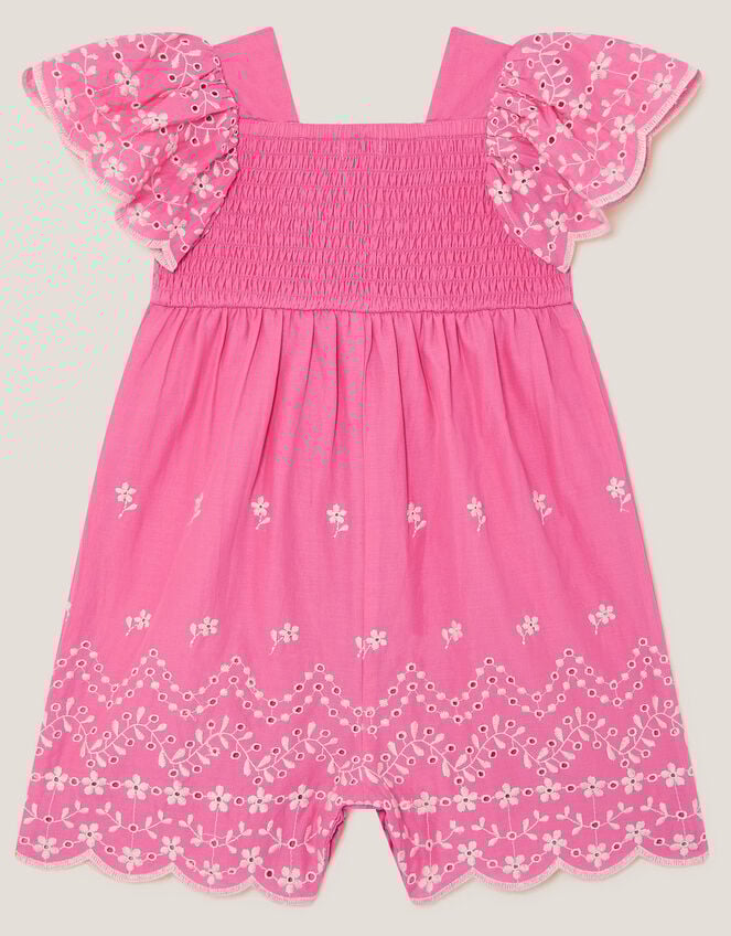 Baby Broderie Romper , Pink (PINK), large